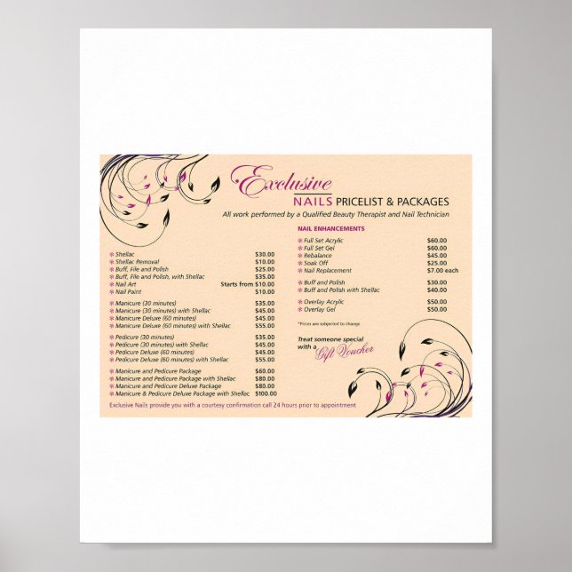 Nail Salon Posters (Front)