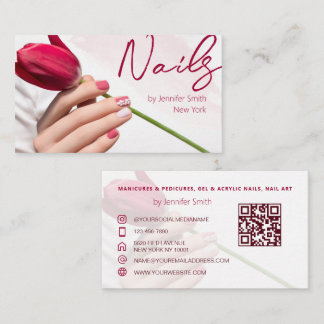 Nail Salon QR code business card