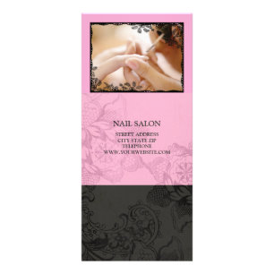 Nail Salon Services Price List {Pink} Rack Card