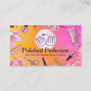 Nail Salon Tools   Manicured   Self Care   Beauty Business Card