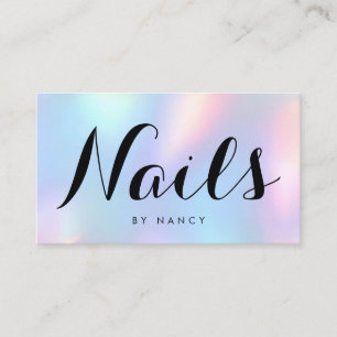 Nail Salon Unicorn Rainbow unicorn holographic  Business Card