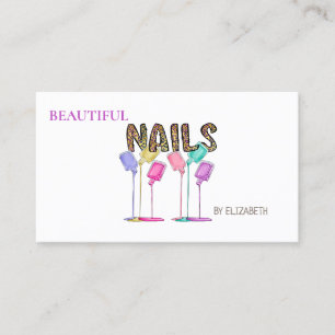 Nail Salon Woman NailPolish Business Card