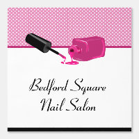 Nail Saloon Pink White and Black Room Border