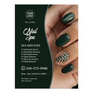 Nail Spa Custom Glossy Poster