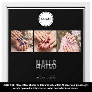 Nail Studio Elegant Photo Collage Logo