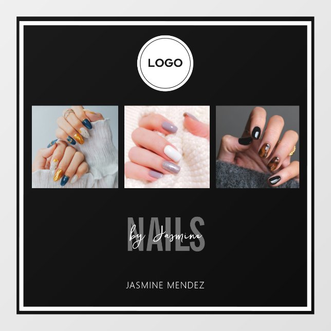 Nail Studio Elegant Photo Collage Logo  (Sheet)