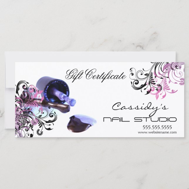 Nail Studio Gift Certificate (Front)
