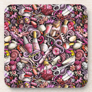 Nail Studio Pattern Coaster
