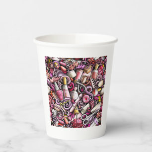 Nail Studio Pattern Paper Cups