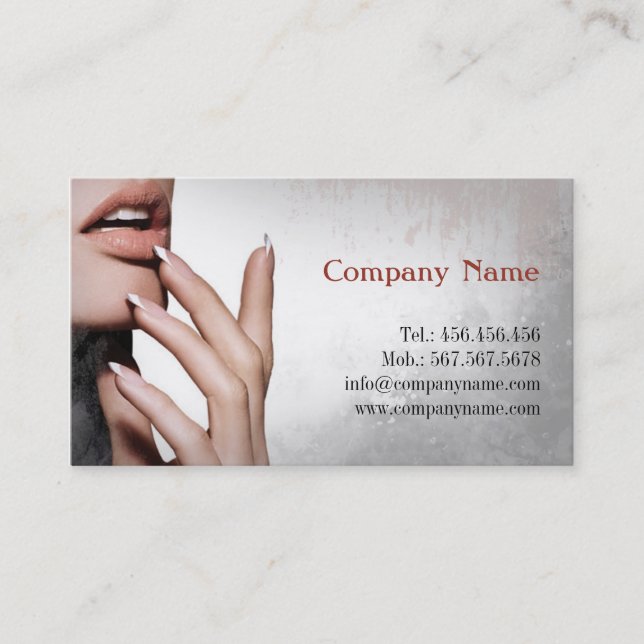 Nail Stylist / Manicure Specialist Beauty Hands Business Card (Front)