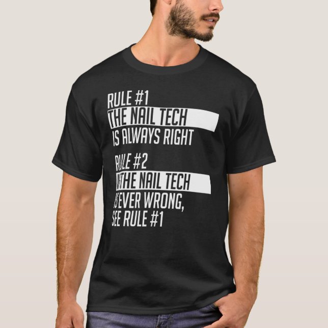 Nail Tech Apparel  Cute Techs Design T-Shirt (Front)