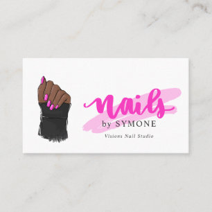 Nail Tech Artist Nails Designer Pretty Salon Business Card
