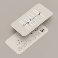 Nail Tech Beauty Sand Logo Punch Loyalty Card