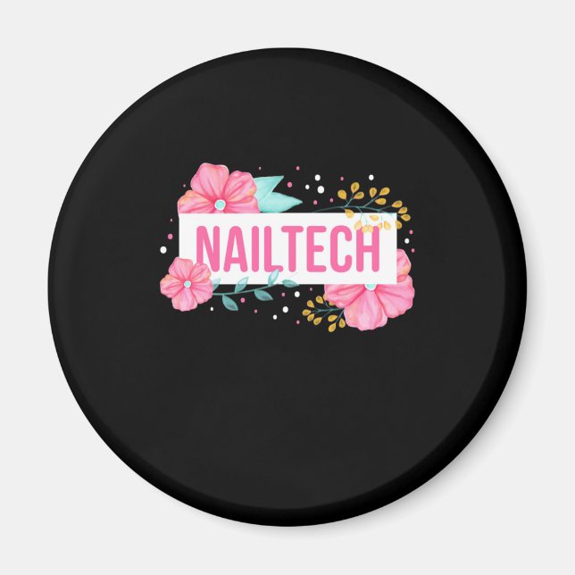 Nail Tech Flower Magnet (Front)