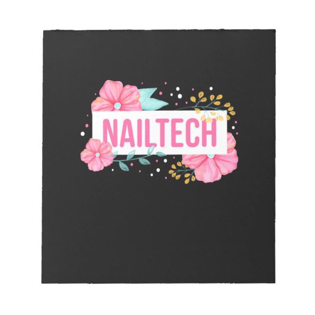 Nail Tech Flower Notepad (Front)