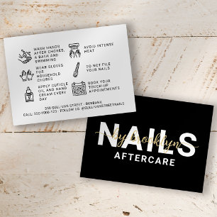 Nail Tech Gel Polish Aftercare Card