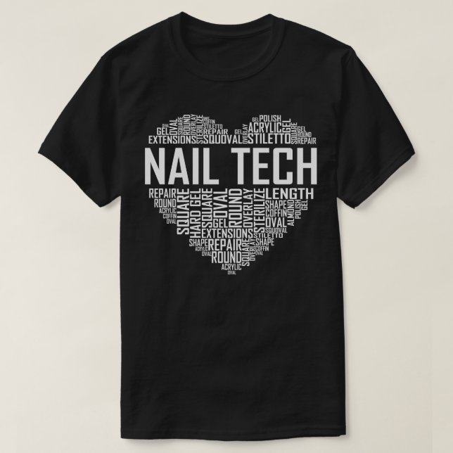 Nail Tech Heart T-Shirt (Design Front)