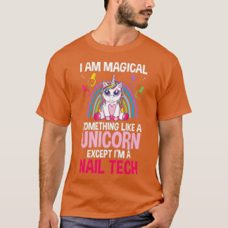 Nail Tech Magical Unicorn Cute Cosmetologist T-Shirt