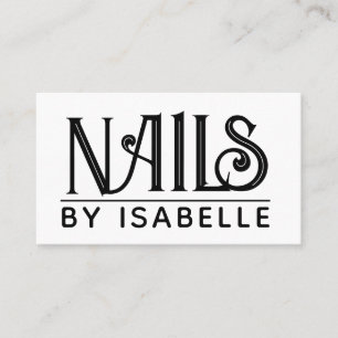 Nail Tech Nail Artist Gold Black Business Card