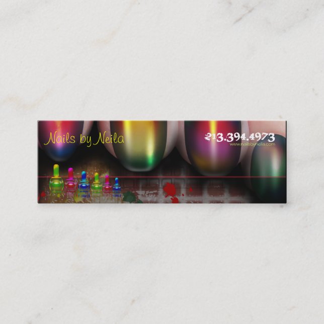 Nail Tech Nail Artist Nail Salon Business Card (Front)