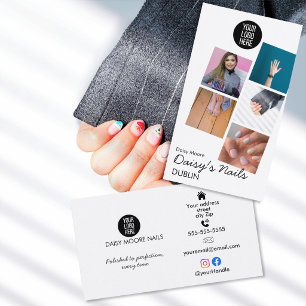 Nail Tech Photo Portfolio manicure art Design Business Card