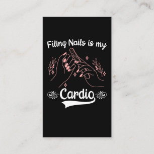 Nail Tech Sport Cosmetics Nail Filing Manicurist Business Card