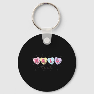 Nail Tech Valentine's Day Heart Manicurist Cosmeto Key Ring