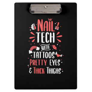 Nail Tech With Tattoos Clipboard