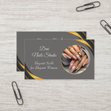 Nail Technician Business Card – Chic, Editable Des