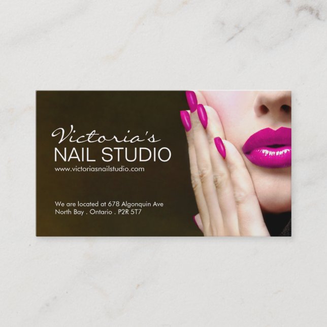 Nail Technician ~ Business Card Template (Front)