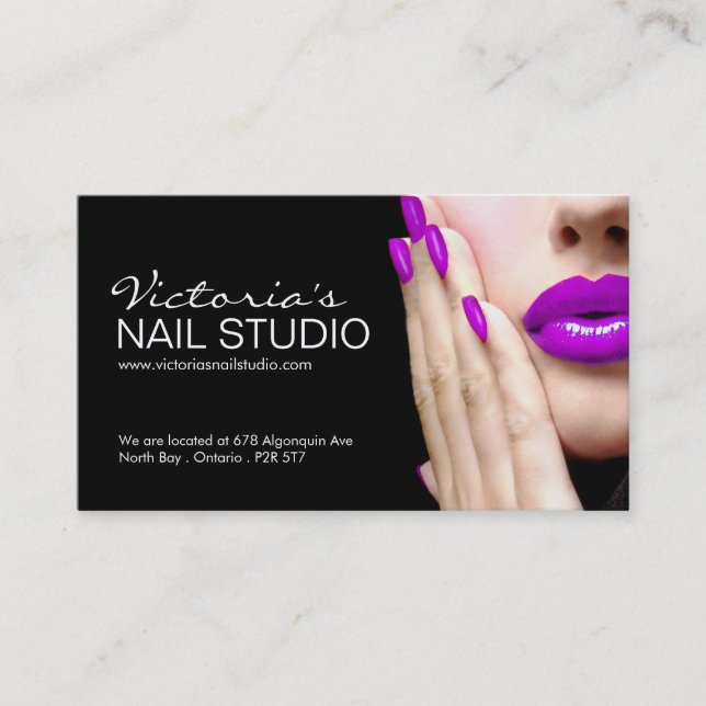 Nail Technician ~ Business Card Template (Front)
