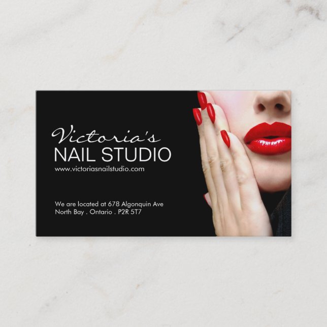 Nail Technician ~ Business Card Template (Front)