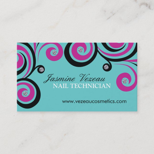 Nail Technician Business Cards (Front)