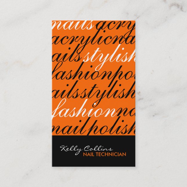 Nail Technician Business Cards (Front)