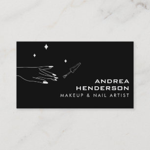 Nail Technician Business Cards, Nail Artist Makeup Card