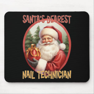 Nail Technician Christmas Holiday Love Xmas  Mouse Pad