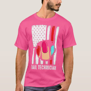 Nail Technician Flag Hands Nail Tech Artist DA1 T-Shirt