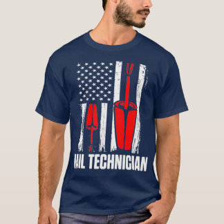 Nail Technician Flag Polish USA Nail Tech Artist T-Shirt