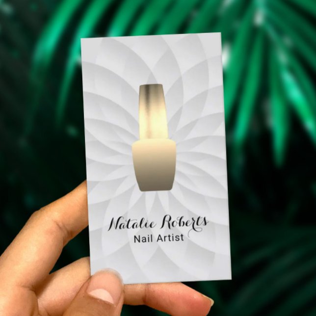 Nail Technician Gold Nail Salon Manicurist Business Card (Creator Uploaded)