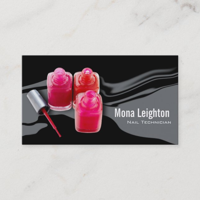 Nail Technician Hair Stylist Makeup Artist Business Card (Front)