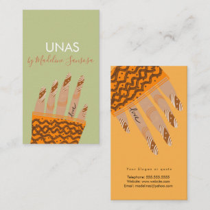 Nail Technician Hand Drawn Business Card