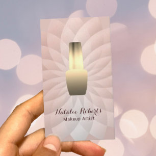 Nail Technician Manicurist Rose Gold Lotus Salon Business Card