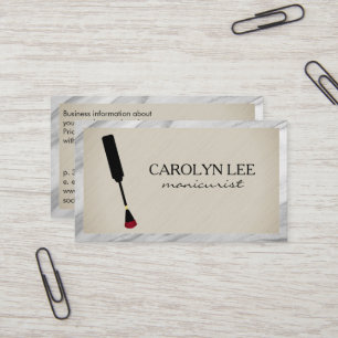 Nail Technician Nail Polish Brush Business Card