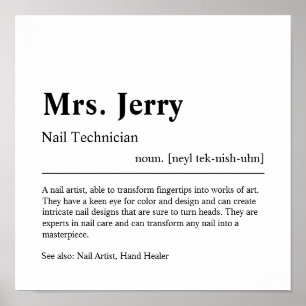Nail Technician Personalized Gift Poster