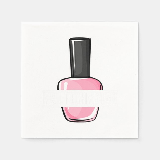 Nail Technician Polish Colour Manicurist Pedicuris Napkin (Front)