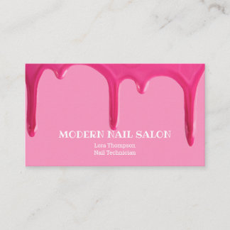 Nail Technician Polish Drip Business Card