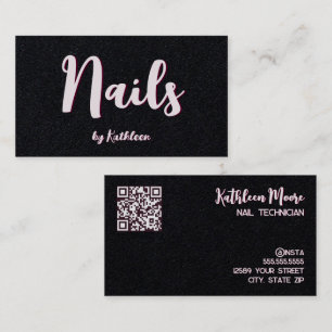 Nail Technician Premium QR Link To Chat Business Card