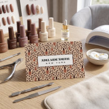 Nail Technician QR CODE Animal Skin Leopard Spot