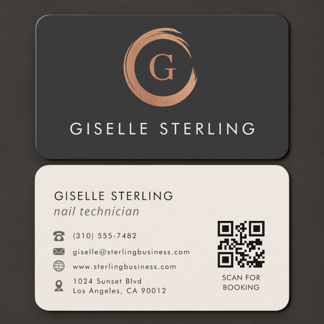 Nail Technician QR Code  Business Card (Creator Uploaded)