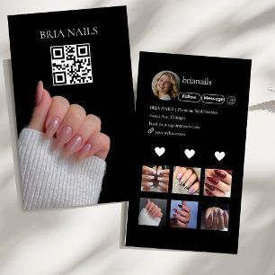 Nail Technician QR Code Business Card
